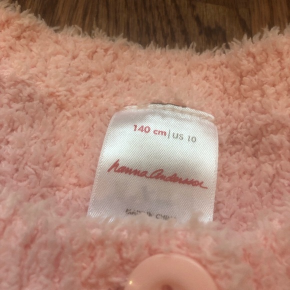 Hanna Andersson Pink Marshmallow Cardigan Size 10 - Picture 5 of 6